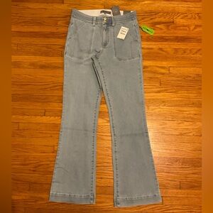 NEW WIT & WISDOM LIGHT DENIM HIGH RISE BOOT CUT JEANS NORDSTROM $88 SZ 10